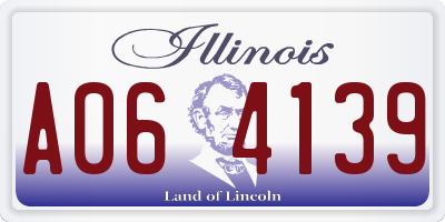 IL license plate A064139