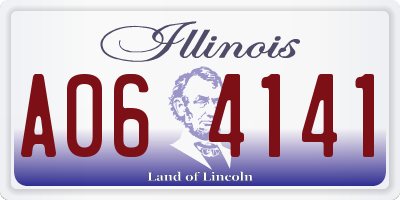 IL license plate A064141