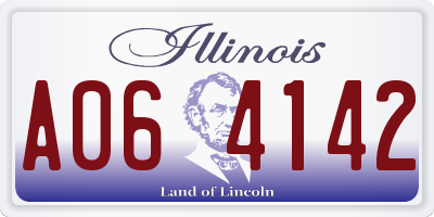 IL license plate A064142
