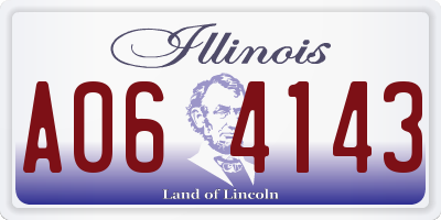 IL license plate A064143