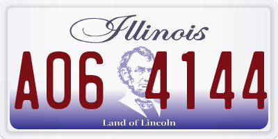 IL license plate A064144