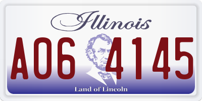 IL license plate A064145