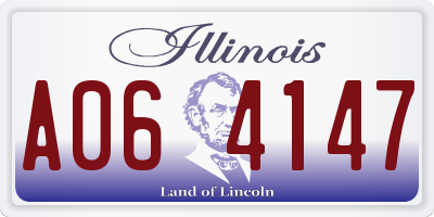 IL license plate A064147