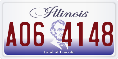 IL license plate A064148
