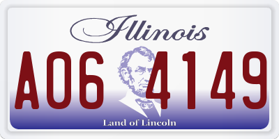IL license plate A064149