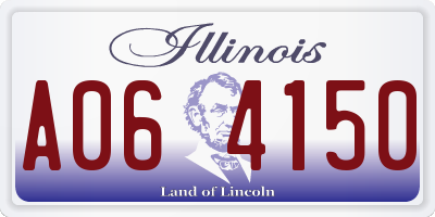 IL license plate A064150