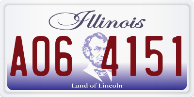 IL license plate A064151