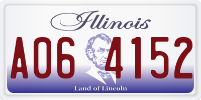 IL license plate A064152