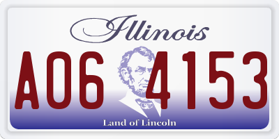 IL license plate A064153