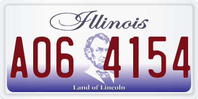 IL license plate A064154