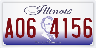 IL license plate A064156