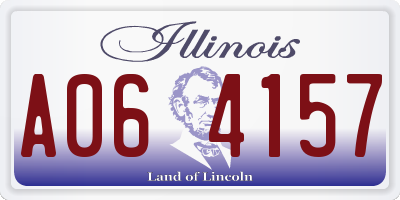 IL license plate A064157