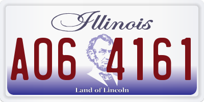 IL license plate A064161