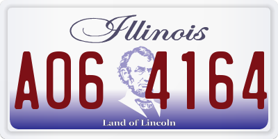 IL license plate A064164