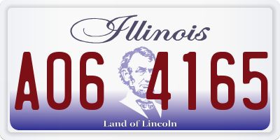 IL license plate A064165