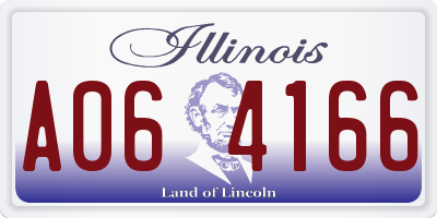 IL license plate A064166