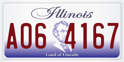 IL license plate A064167