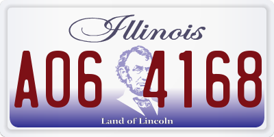 IL license plate A064168