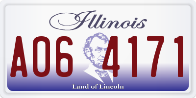 IL license plate A064171