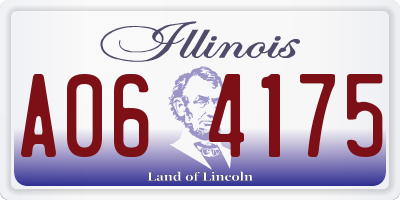 IL license plate A064175