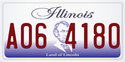 IL license plate A064180