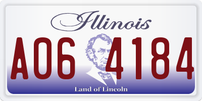 IL license plate A064184