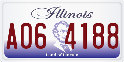 IL license plate A064188