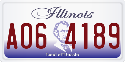 IL license plate A064189