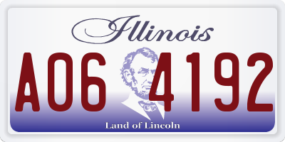 IL license plate A064192