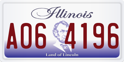 IL license plate A064196