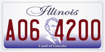 IL license plate A064200