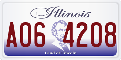 IL license plate A064208