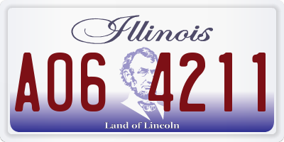 IL license plate A064211