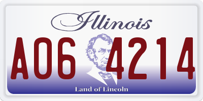 IL license plate A064214