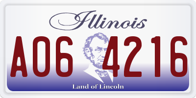 IL license plate A064216