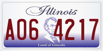 IL license plate A064217