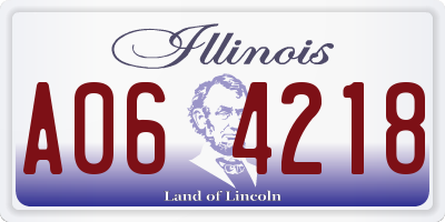 IL license plate A064218