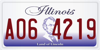 IL license plate A064219