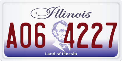 IL license plate A064227
