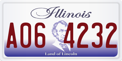 IL license plate A064232