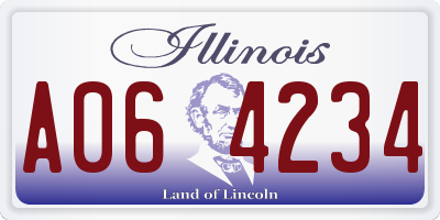 IL license plate A064234