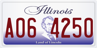 IL license plate A064250
