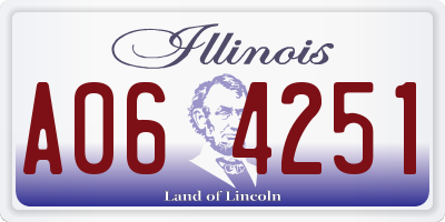 IL license plate A064251