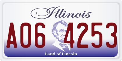 IL license plate A064253