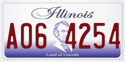 IL license plate A064254