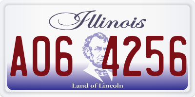 IL license plate A064256