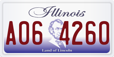 IL license plate A064260