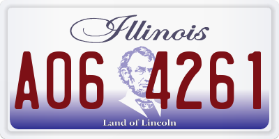 IL license plate A064261