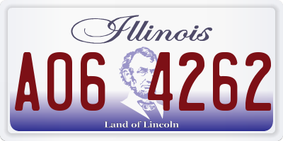 IL license plate A064262