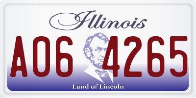 IL license plate A064265